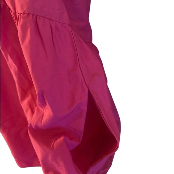 Anthropologie Daily Practice Sleeveless Mini Dress Size Large Pink Split Neck - Picture 6 of 13